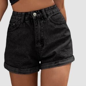 GARAGE BLACK DENIM SHORTS SIZE 26